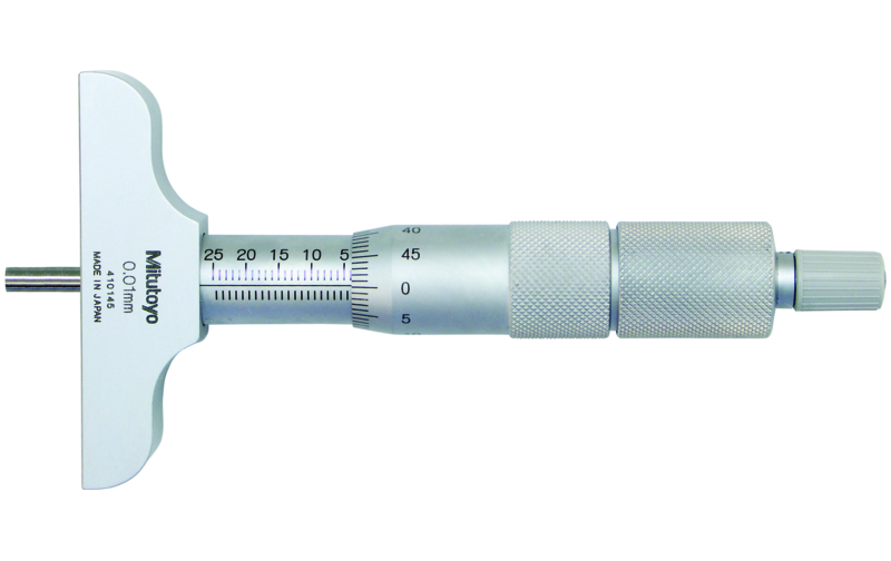 Mitutoyo Mélységmérő mikrométer cserélhető rúddal, 0-100 mm, 0.01 mm, 63.5x16 mm (129-111) termék fő termékképe
