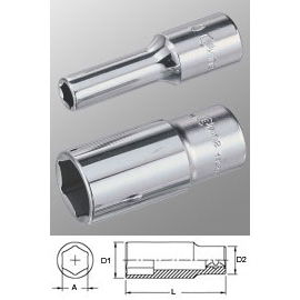 Genius Tools 427811 1/2"-os 6 lapú dugókulcs fej, hosszított kivitel, 11 mm termék fő termékképe