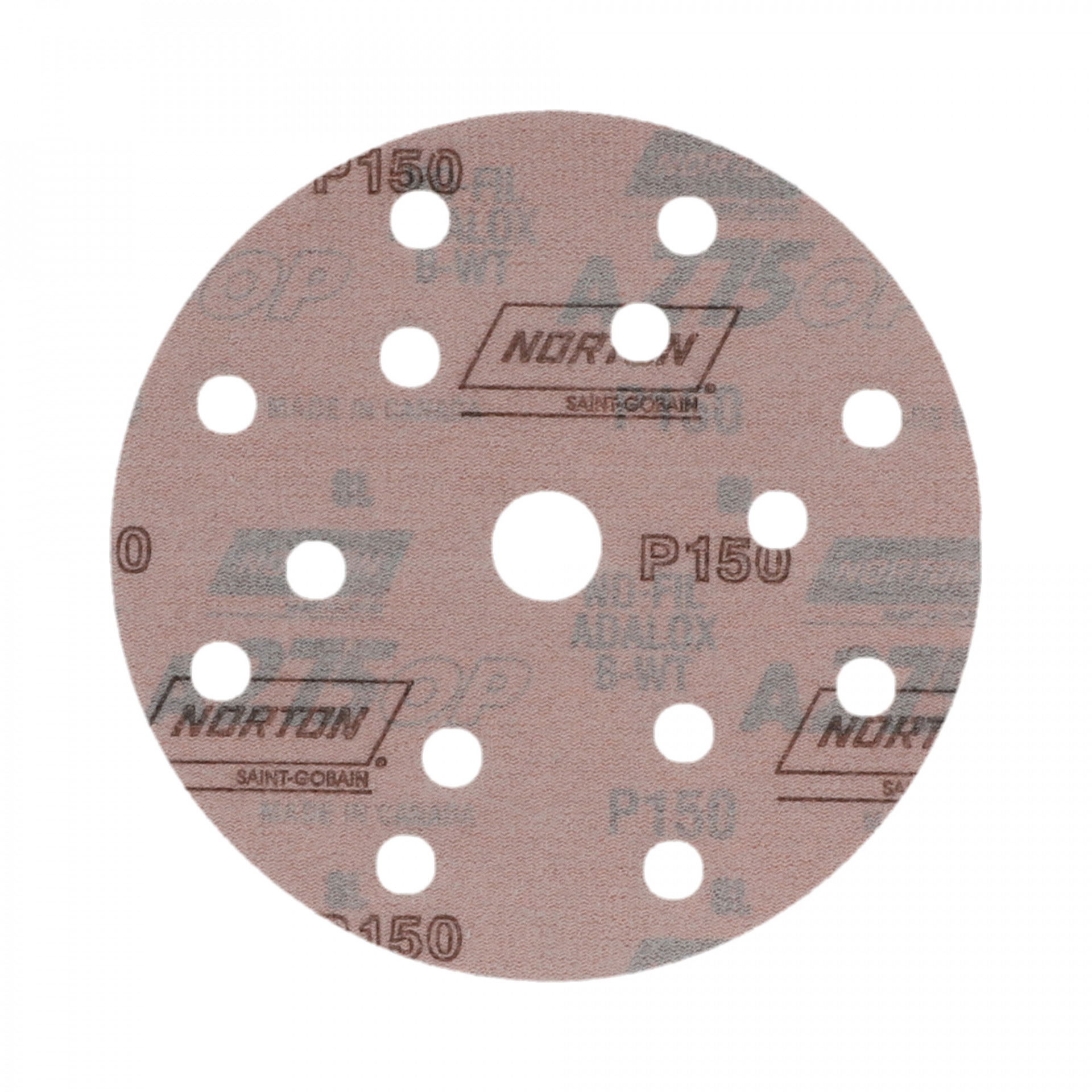 Norton Pro A275 csiszolókorong Ø150 mm 14+1 Lyukas P150, 100 db/csomag termék fő termékképe