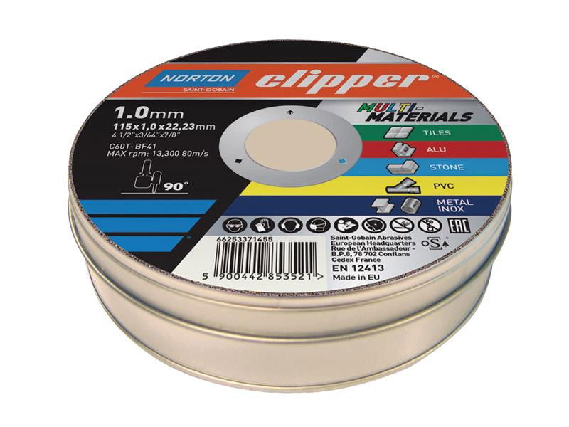 Norton Clipper Multimaterial vágókorong 115x1,0x22,23mm C60T, 10 db/csomag termék fő termékképe
