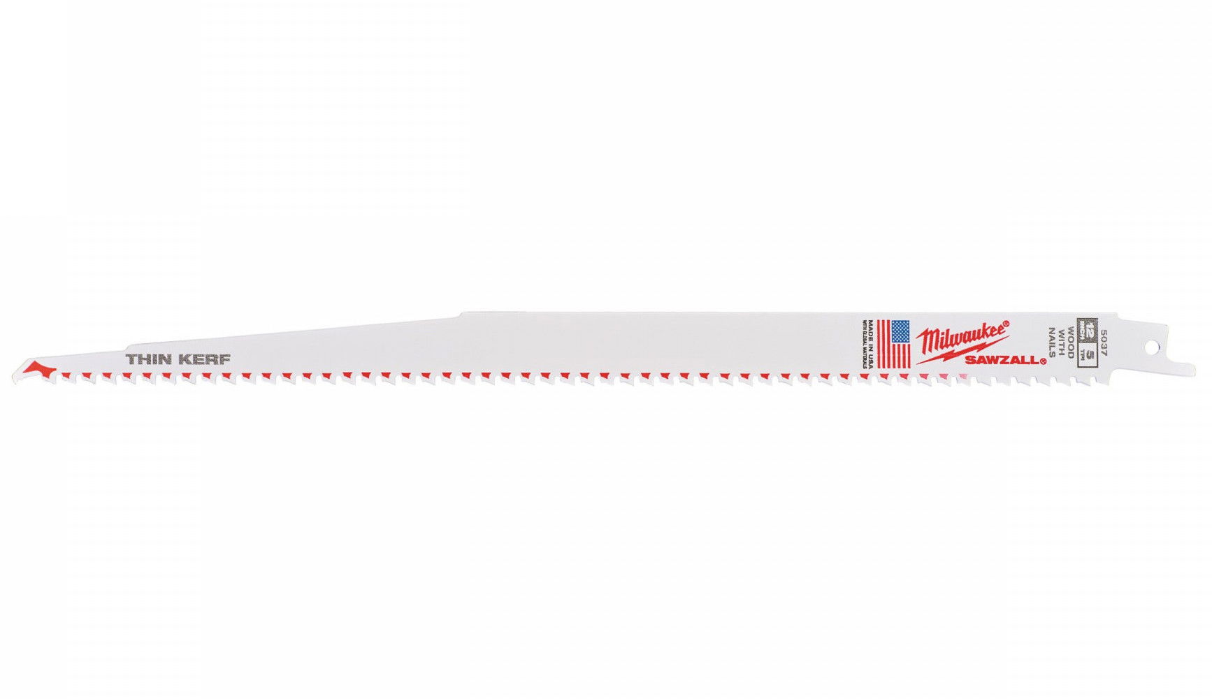 Milwaukee THIN KERF szablyafűrészlap, bontó, szöges fához, Bi-Met, 300 mm, 5 TPi, 5 db/csomag termék fő termékképe