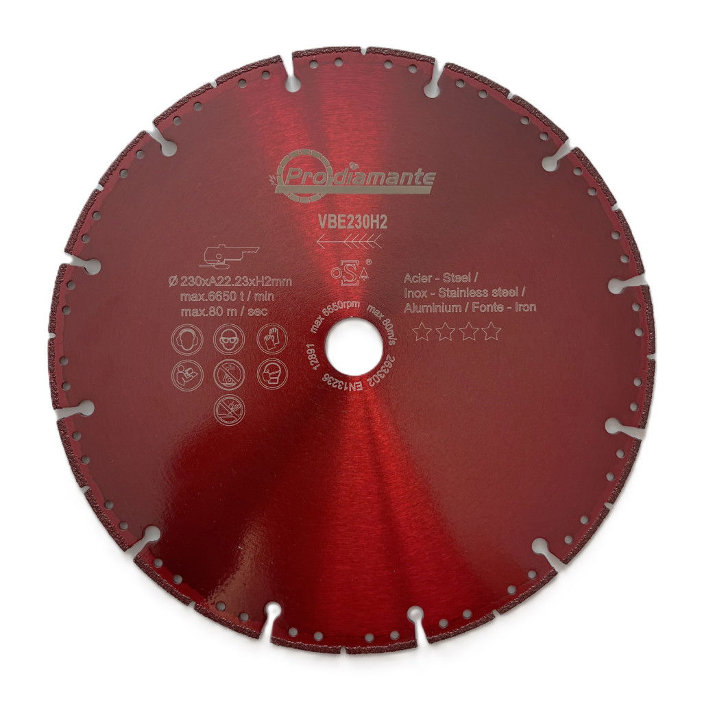 Prodiamante VBE230H2 multivágó korong – fémhez, alumíniumhoz, PVC-hez és betonhoz Ø230mm termék fő termékképe