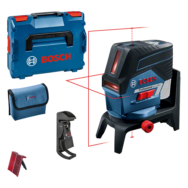 Bosch GCL 2-50 C kombinált lézer + RM 2 forgószerelvény + BM 3 fali tartó (akku és töltő nélkül) termék fő termékképe