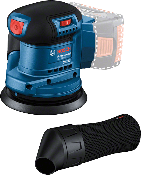 Bosch GEX 185-LI akkus excentercsiszoló (akku és töltő nélkül) termék fő termékképe