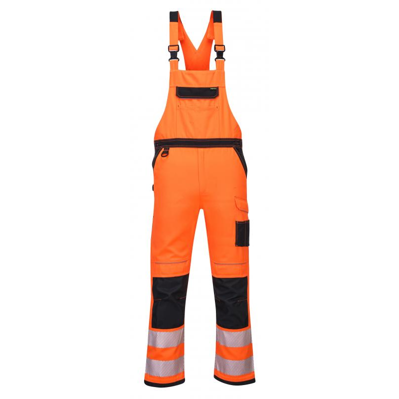 Portwest PW344 - PW3 Hi-Vis kantáros nadrág, narancs/fekete termék fő termékképe