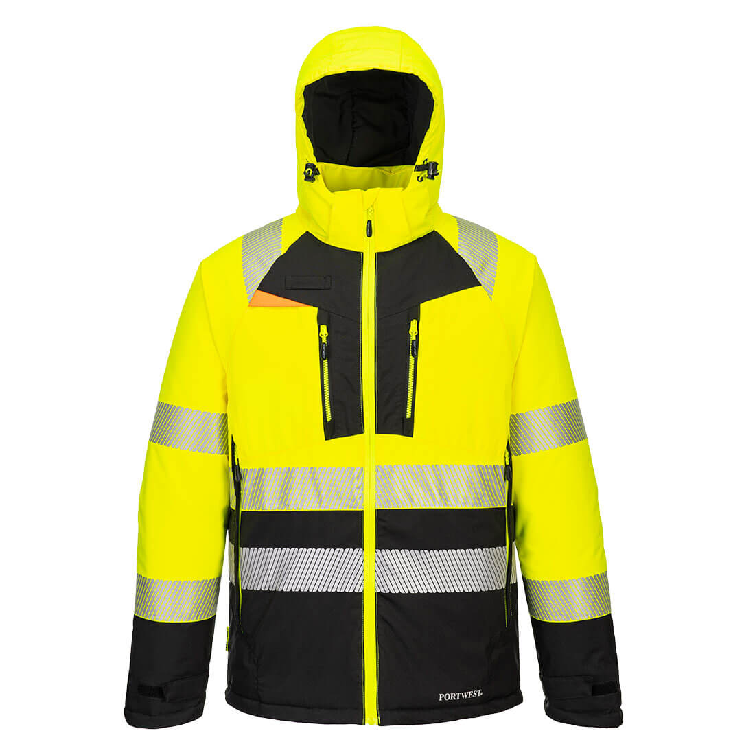 Portwest DX430 - DX4 Hi-Vis Class 2 téli kabát, sárga/fekete termék fő termékképe